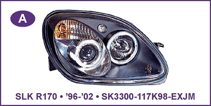 Angel Eye farovi MERCEDES SLK-class R170 Hrom,crni 96-02